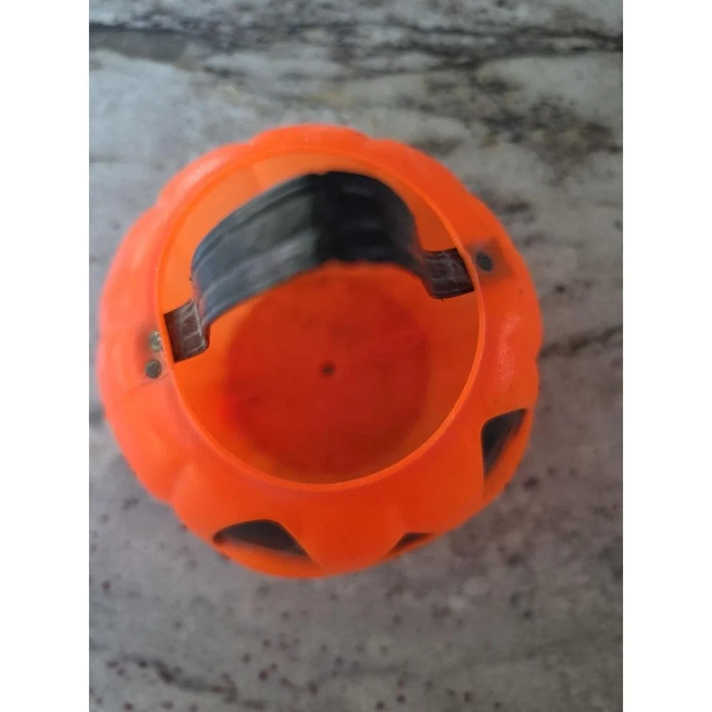 Halloween Jack-O-Lantern Orange Blow Mold Candy Bucket Pumpkin Vintage USA